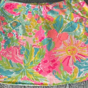 Lilly Pulitzer Bright Pink Multi Mini Skirt-Firm price